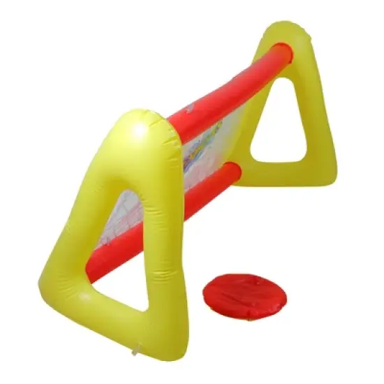 Pool Central 51" Inflatable Swimming Pool Frisbee Game Set - Red/Yellow image {1}