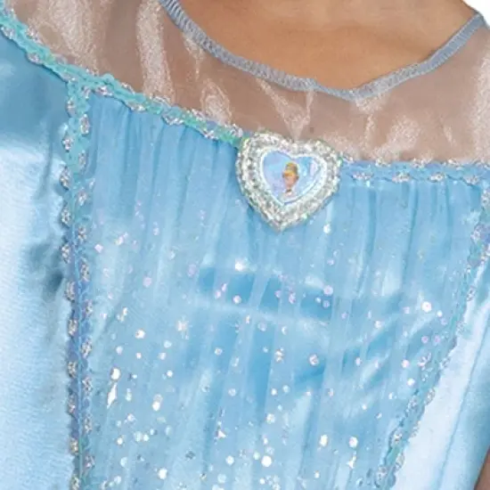 Disney Kids' Cinderella Deluxe Costume Dress Light Blue image {5}