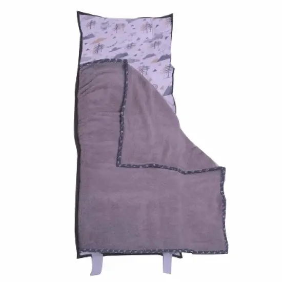 Bacati - Woodlands Gray Beige Neutral Cotton Toddler Nap Mat image {3}