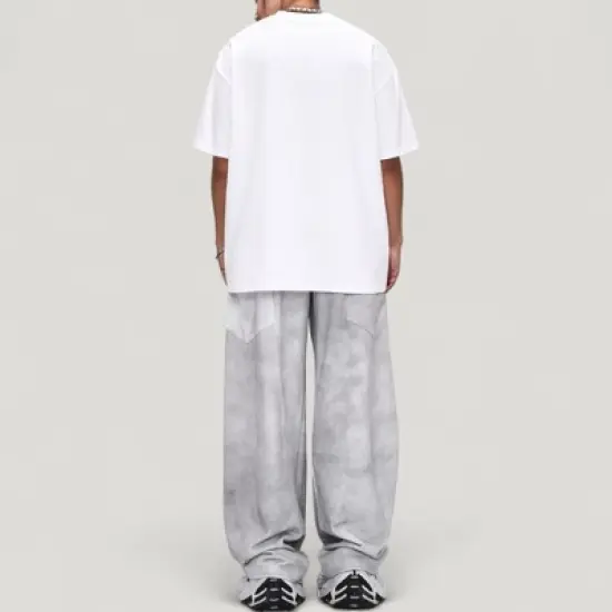 Anna-Kaci Active Men's Wide Leg Drawstring Pants with Relaxed Fit and Side Pockets image {6}