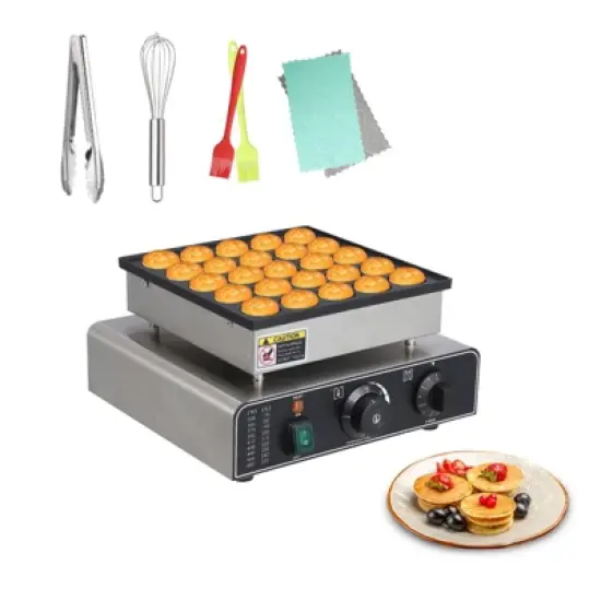 25Pcs Mini Dutch Pancake Maker, Commercial Electric Nonstick Pancake Maker Machine With 1.8" and , Diameter Mini Muffin Maker image {1}
