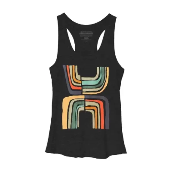 Women's Design By Humans Look A Double Rainbow By radiomode Racerback Tank Top image {2}