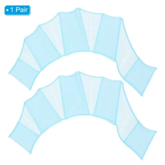 Unique Bargains Silicone Resistance Lightweight Aquatic Webbed Swimming Fins 1 Pair image {2}