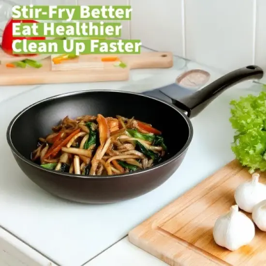TECHEF Blooming Flower - 12" Nonstick Wok/Stir-Fry Pan image {1}