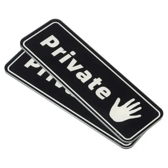 Unique Bargains Acrylic Self-Adhesive Office Business Private Door Sign image {7}