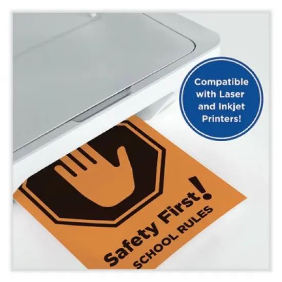 PrintWorks Professional Color Cardstock, 65 lb Cover Weight, 8.5 x 11, Orange, 250/Ream image {3}