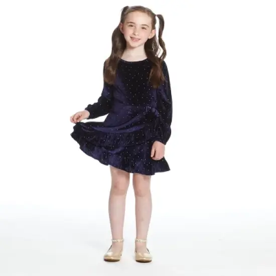 Andy & Evan Toddler Girls Drop Waist Dress Purple, Size 2T image {3}