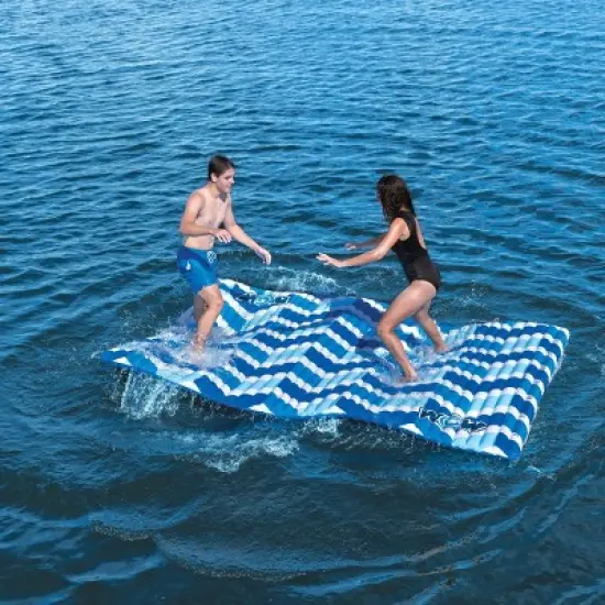 WOW Floating Water Walkway - Blue Chevron image {1}