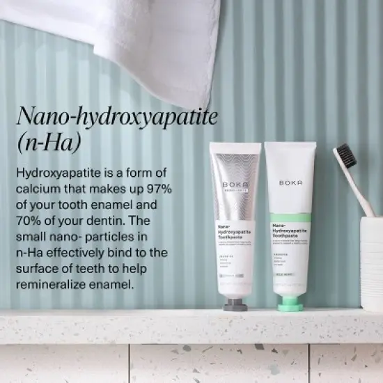 Boka Ela Mint- Fluoride Free- Nano Hydroxyapatite Toothpaste - 3.4oz image {2}