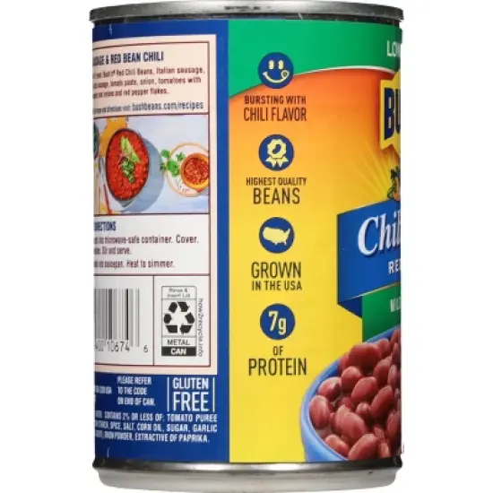 Bush's Low Sodium Red Beans in Mild Chili Sauce - 15oz image {3}