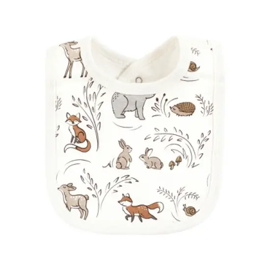Touched by Nature Unisex Baby Organic Cotton Bibs, Dreamy Woodland, One Size image {4}