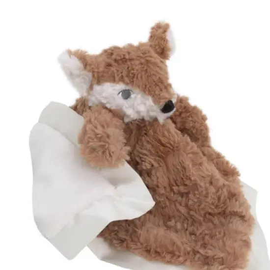 NoJo Cuddle Me Cuddle Plush Security Blanket - Brown/Ivory Fox image {1}