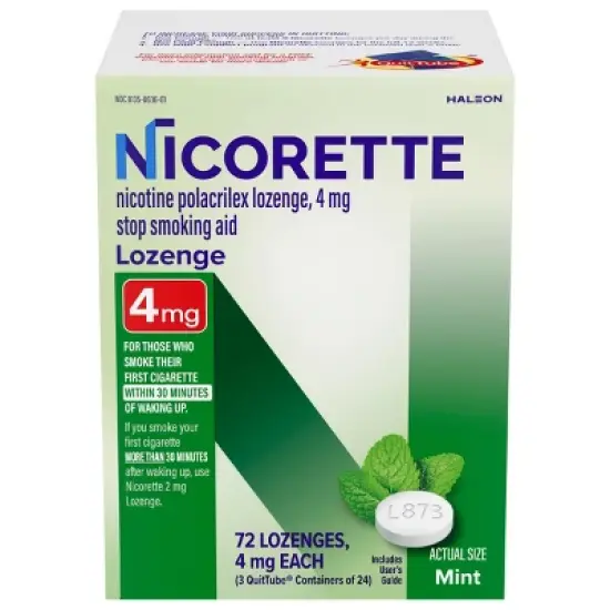 Nicorette 4MG Lozenges - Mint - 72ct image {10}