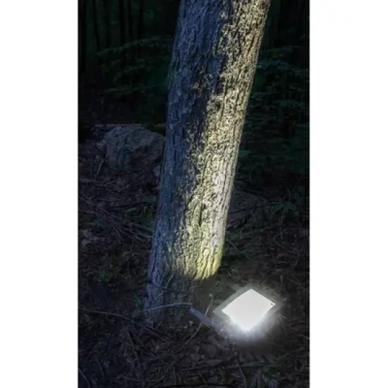 Maxsa Innovations Solar Powered Flood Light with Cool White LED: Weather-Resistant Outdoor Solar Lamp, 12 LED Bulbs image {3}