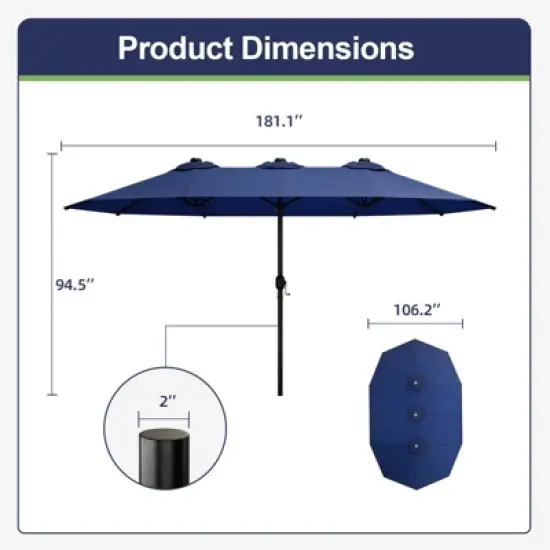 Syemin 15' Patio Umbrella image {2}