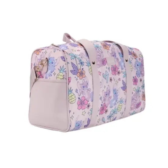 Disney Stitch & Angel 18" Pink Duffle Bag image {2}