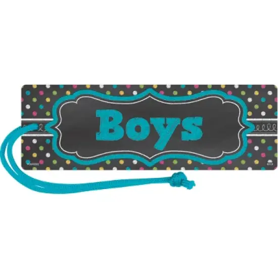 Teacher Created Resources Chalkboard Brights Magnetic Boys Pass, Pack of 6 image {1}
