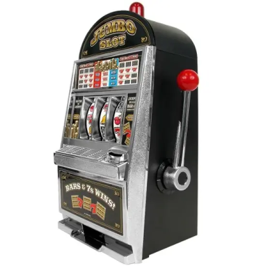 Trademark Poker Jumbo Casino Slot Machine Bank - Chrome image {2}