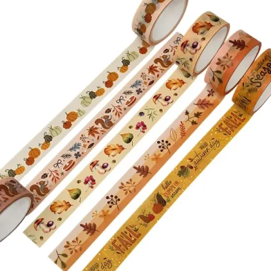 Wrapables Decorative Washi Tape for Scrapbooking, Stationery, Diary, Card Making, Autumn Day image {1}