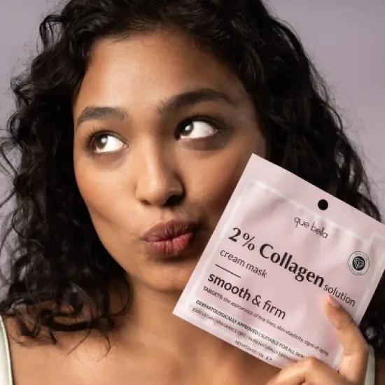 Que Bella 2% Collagen Solution Cream Face Mask - 0.4oz image {5}