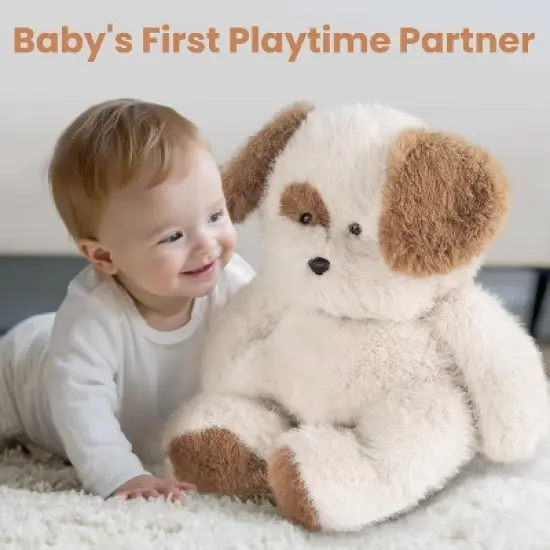 iPlay, iLearn Dog Stuffed Animal, Soft Plush Baby Toy image {1}