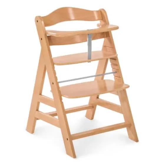Hauck Alpha+ Grow Along Adjustable Wooden High Chair Seat w/ 5 Point Harness & Bumper Bar for Baby & Toddler Up to 198 lbs image {5}