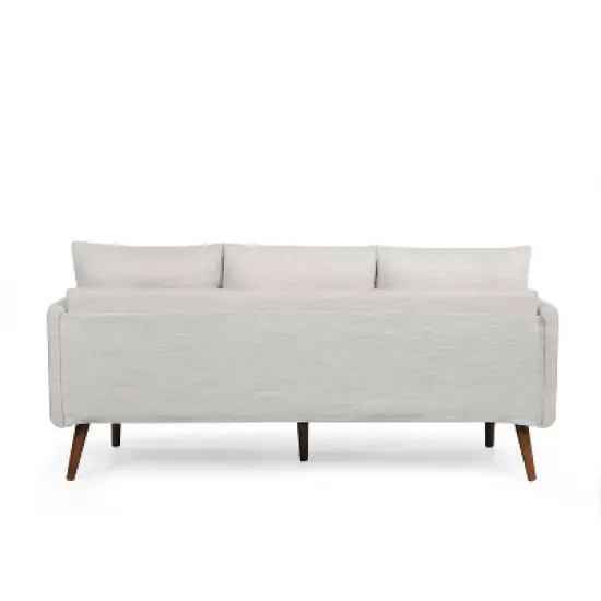 Feichko Contemporary Fabric Pillow Back 3 Seater Sofa - Christopher Knight Home image {5}
