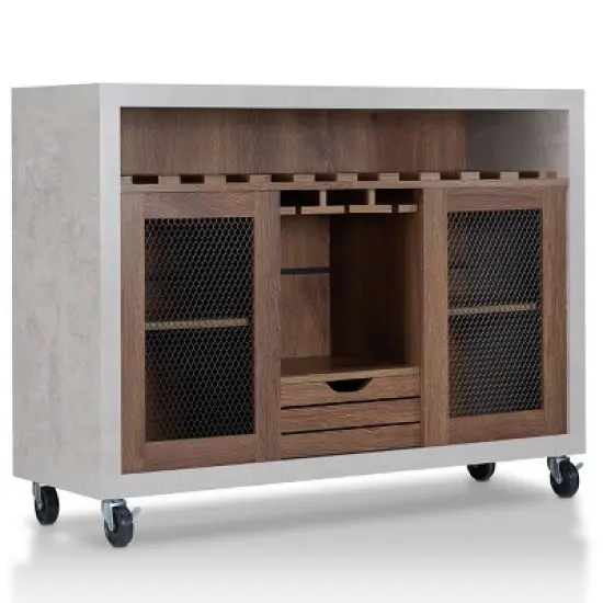 Iohomes Willis Industrial Dining Buffet Distressed Walnut - HOMES: Inside + Out image {2}