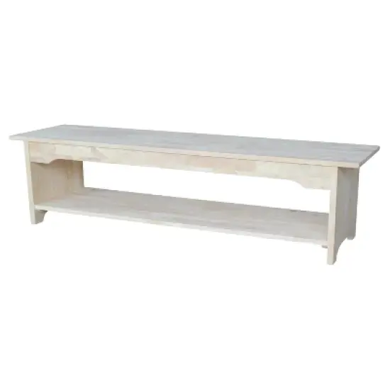 Brookstone Bench Unfinished - International Concepts image {7}