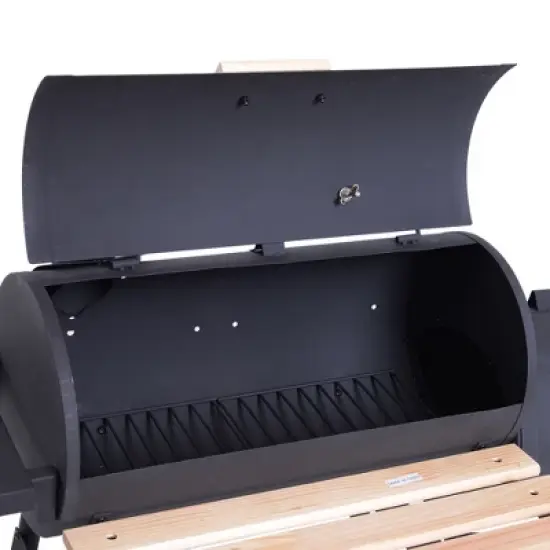 Dexmalle Steel Portable Backyard Charcoal BBQ Grill and Offset Smoker Combo image {5}