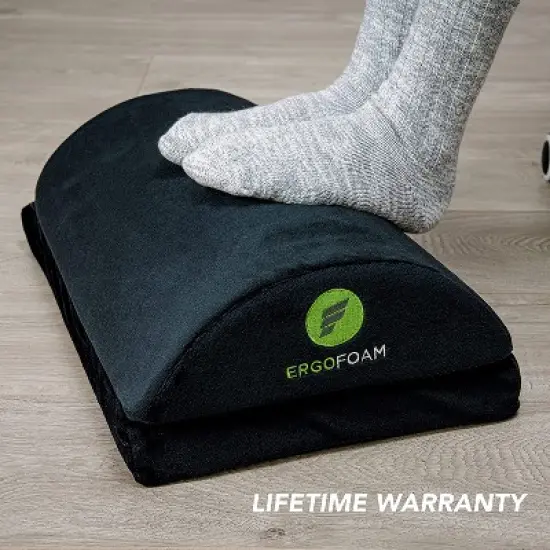 ErgoFoam Adjustable Foot Rest Under Desk for Added Height image {1}