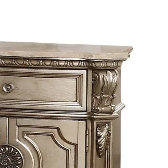 30" Northville Nightstand with 1 Drawer Antique Silver - Acme Furniture image {2}