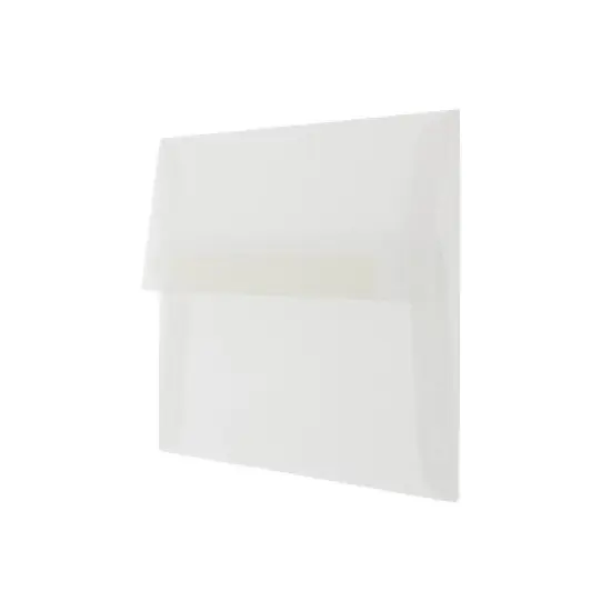 JAM Paper A7 Translucent Vellum Invitation Envelopes 5.25 x 7.25 Clear 25/Pack (2851295) image {1}