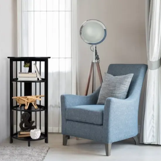 4 Shelf Corner Folding Bookcase - Flora Home image {3}