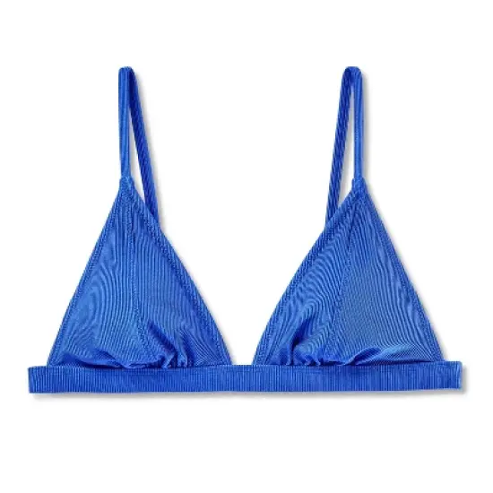 Women's Shiny Ribbed Triangle Bikini Top - Wild Fable&trade; image {5}