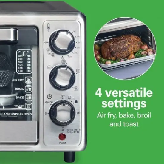 Hamilton Beach Sure-Crisp Air Fryer Toaster Oven Black - 31418: Countertop, 1400W, Dishwasher-Safe Parts, Freestanding image {6}