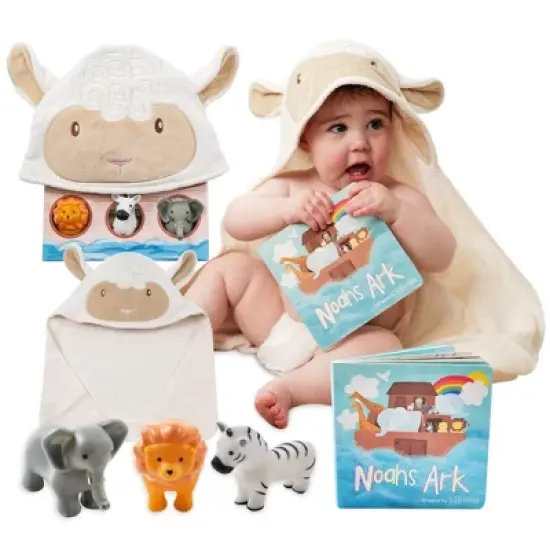 Tickle & Main Noahs Ark Baptism Gifts for Boys, Ark Toy Gift Set for Baby Shower and Birthday, Fun 5-Piece Set Includes Story Book image {5}