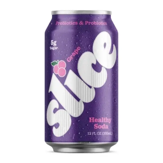 Slice Grape Healthy Soda - 12 fl oz image {9}