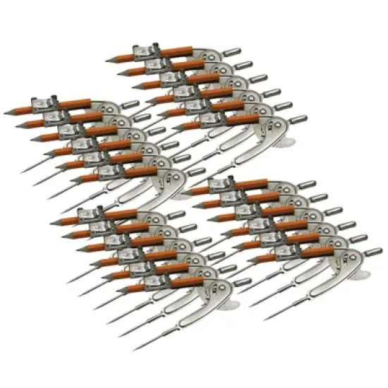 Charles Leonard Ball Bearing Compass with Golf Pencil, Pack of 24 image {2}