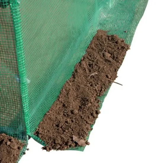 Outsunny Walk-in Tunnel Greenhouse with High-Quality Transparent PE Cover, Zipper Doors, & Windows Green image {5}