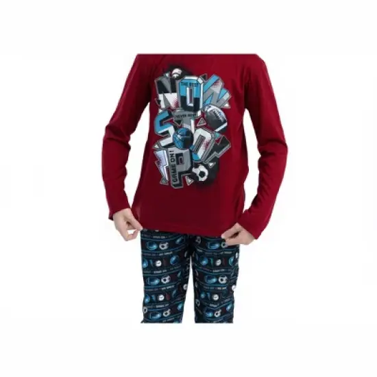 Sleep On It Boys No Stop Brushed Jersey 2-Piece Pajama Sleep Set image {5}