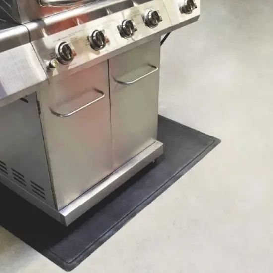 DiversiTech 30 Inch Ultra Grill Mat with Secure Use on Composite Deck Design and Lightweight Construction for Patio, Lawn, and Garden, Gray image {4}