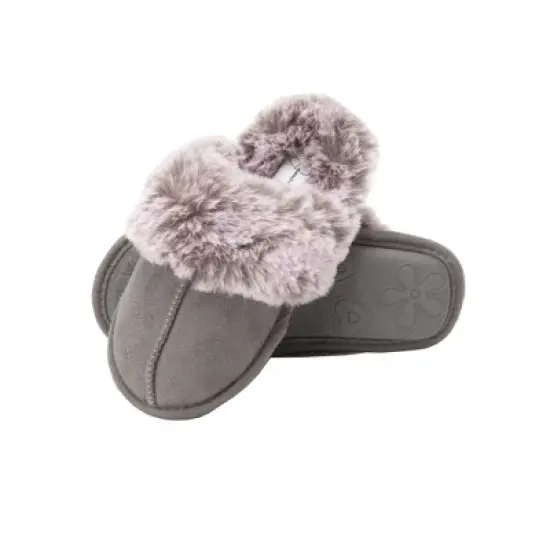 Jessica Simpson Girl's Micro-Suede Scuff Slippers image {5}