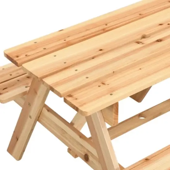 TopComfy Seating Sets Kids Table and Chair Set Multi Functional Design for Playroom, Natural, 29.5"*33.7"*21.3" image {3}