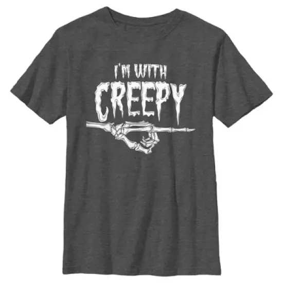 Boy's Lost Gods Halloween I'm With Creepy T-Shirt image {4}
