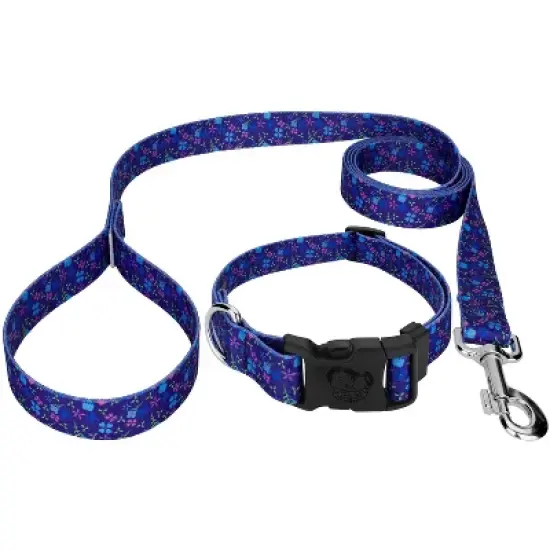 Country Brook Petz Deluxe Blueberry Fields Dog Collar and Leash image {5}
