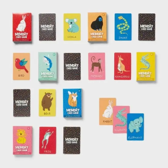 6ct Memory Card Game - Spritz&trade;: Multi-Colored Party Favors, Paper Material, Ages 6+ image {2}