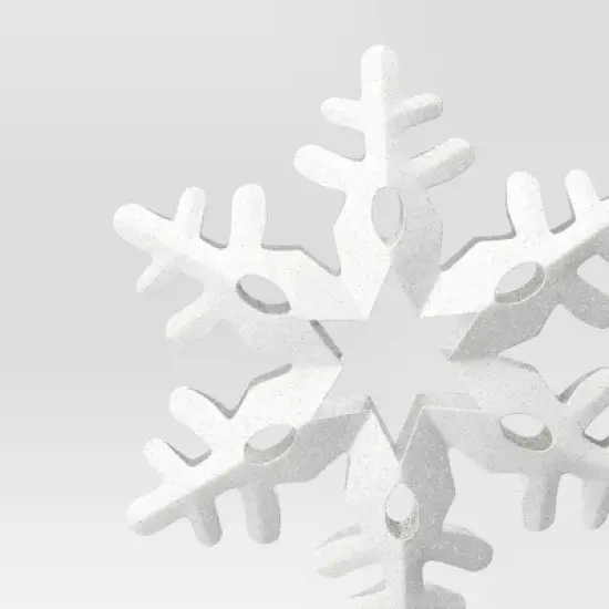 14" Metal Snowflake Christmas Tree Topper White - Wondershop&trade;: Traditional Indoor Decor: Traditional Indoor Decor image {2}