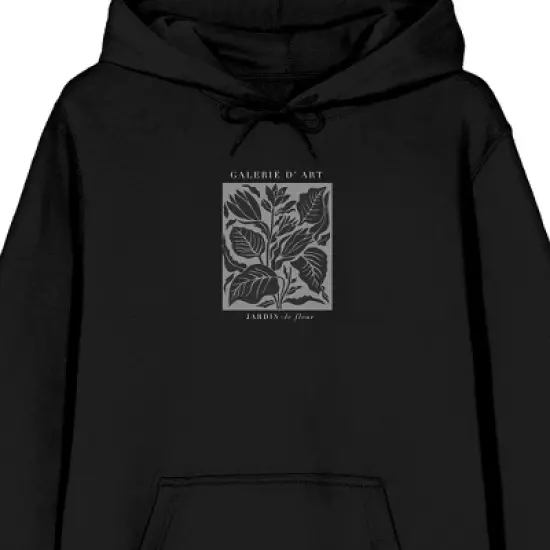 Galerie d'Art Adult Black Graphic Hoodie image {1}