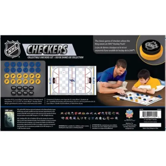 MasterPieces Officially licensed NHL St. Louis Blues Checkers Board Game for Families and Kids ages 6 and Up image {3}